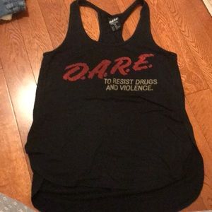 Cute loose D.A.R.E tank, size small. In good shape